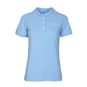 Light blue polo shirt for women